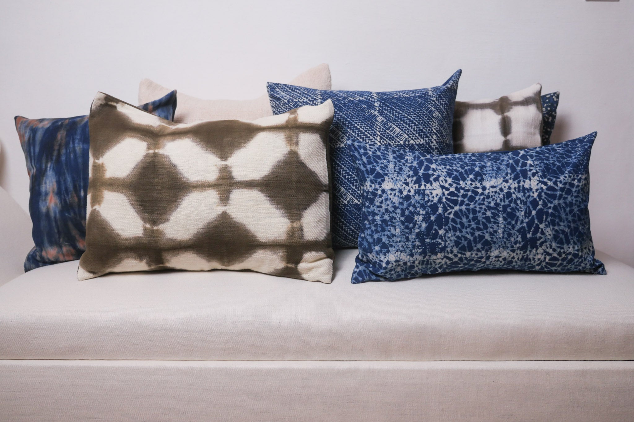 Myrobalan & Pomegranate, No.1 natural dyed cushion Secondary image
