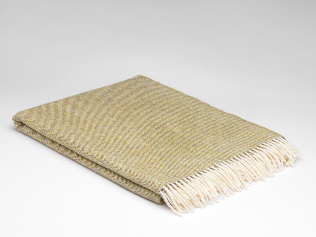Merino wool blanket, "moss"