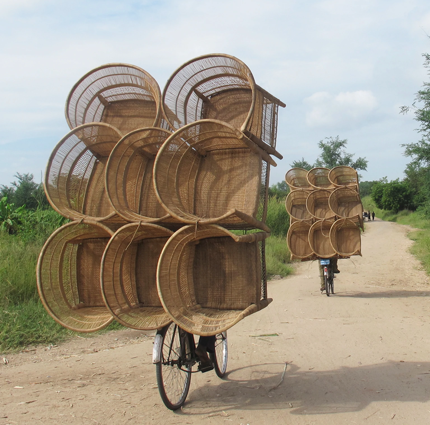 Artisans transporting goods in Malawi.