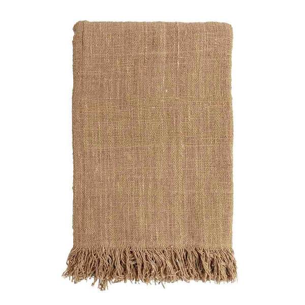 Java handloom, recycled cotton throw "jute"