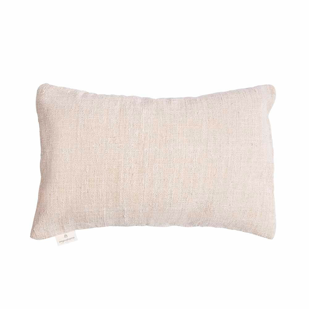 Handloom cushion cover, recycled cotton "natural" Main image