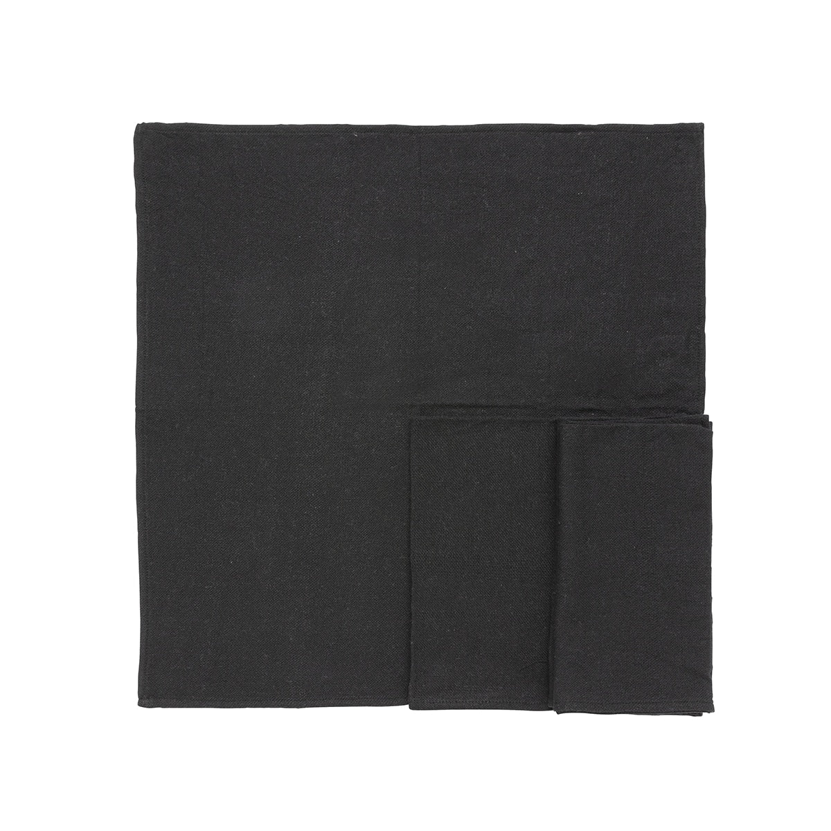 Black Cotton Napkins made from recycled cotton