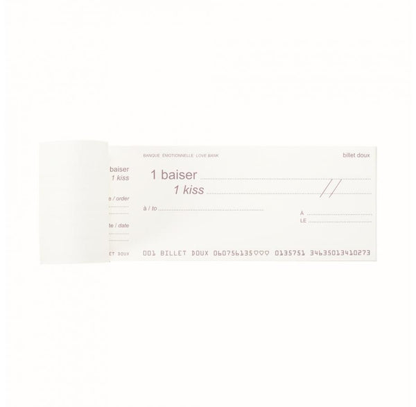 Atelier Stephanie Radenac Papeterie Love checks, le chéquier de billets doux par Stéphanie Radenac