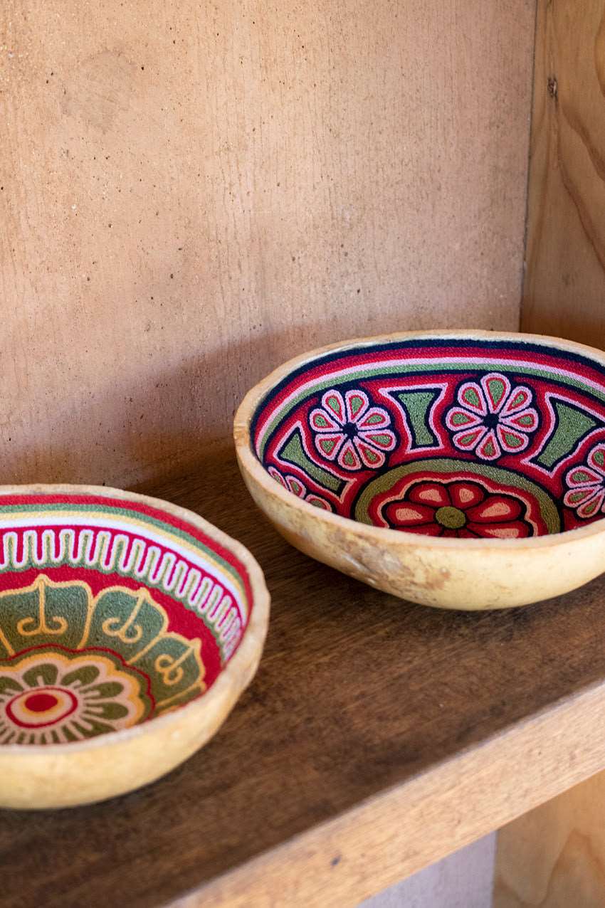 Huichol flower bowl, Mexico