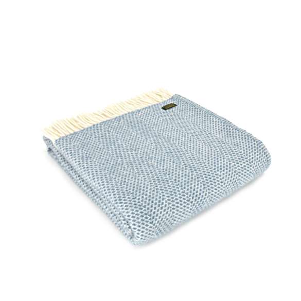 Petrol blue wool blanket,  beehive