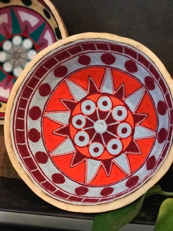 Huichol flower bowl, Mexico