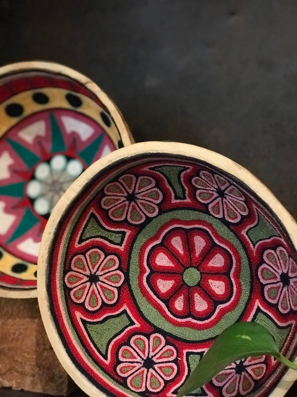 Huichol flower bowl, Mexico