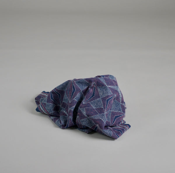 Kantha embroidered shawl, diamonds