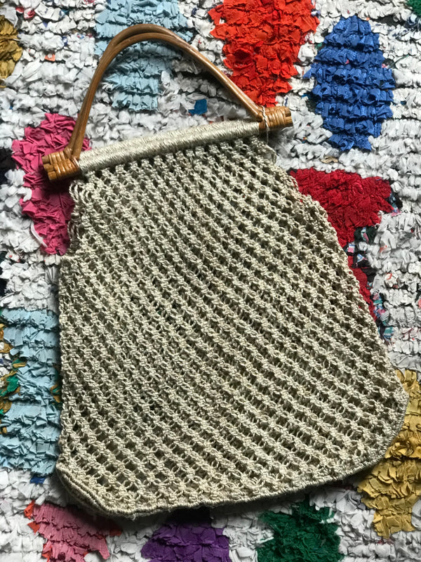 Maison Bengal Jute Macramé Bag Cane Handle