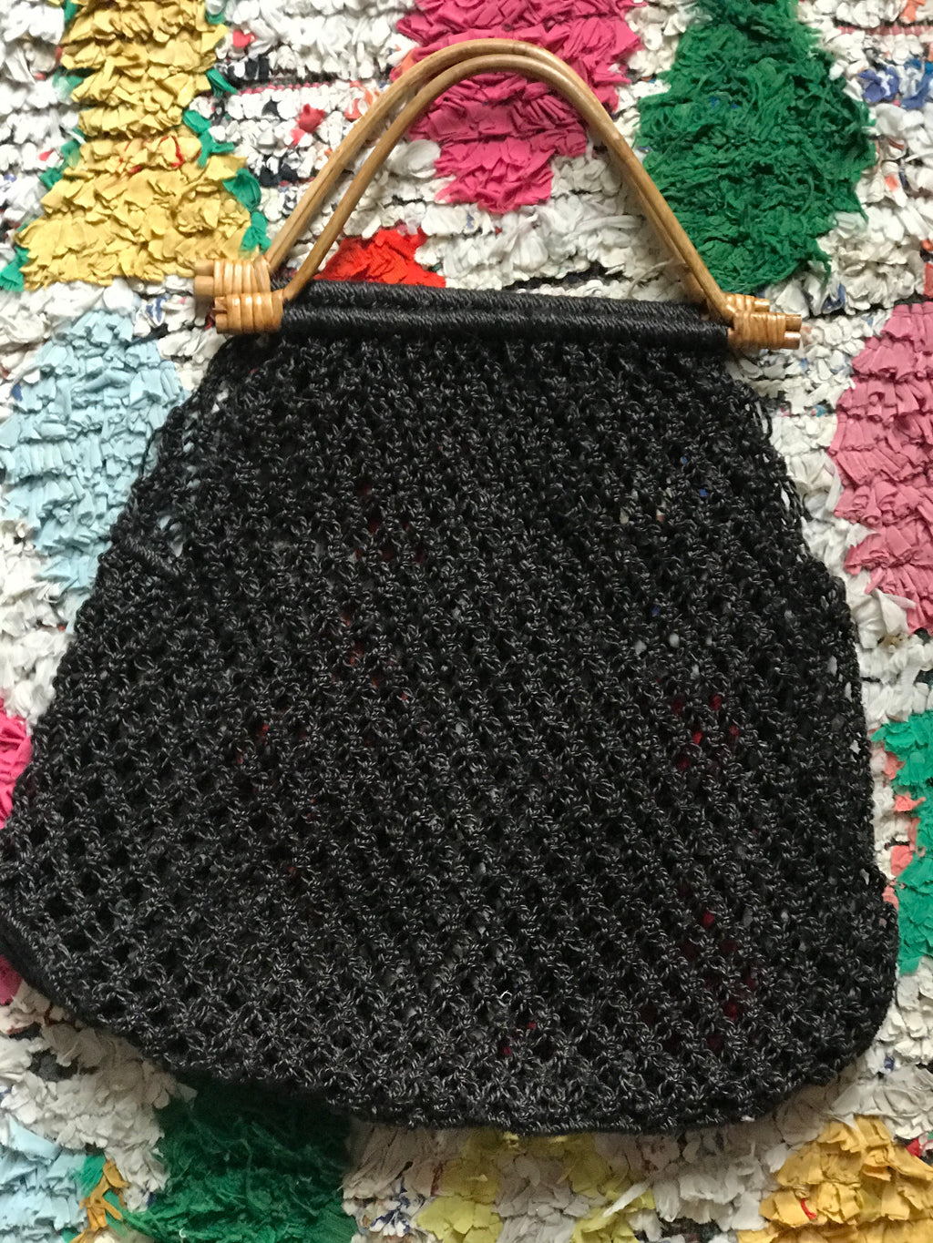 Maison Bengal Jute Macramé Bag Cane Handle