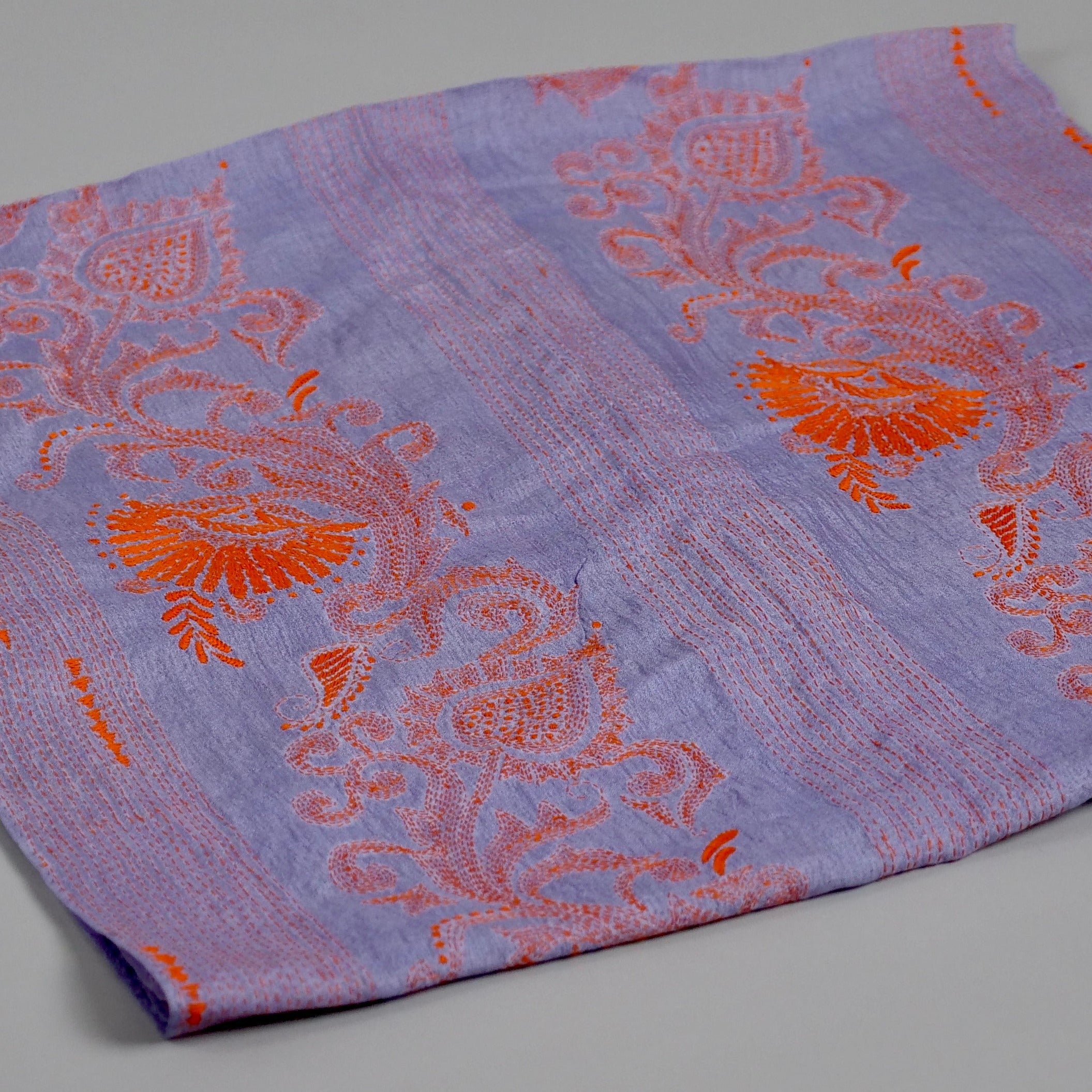 Silk kantha, fine hand embroidery