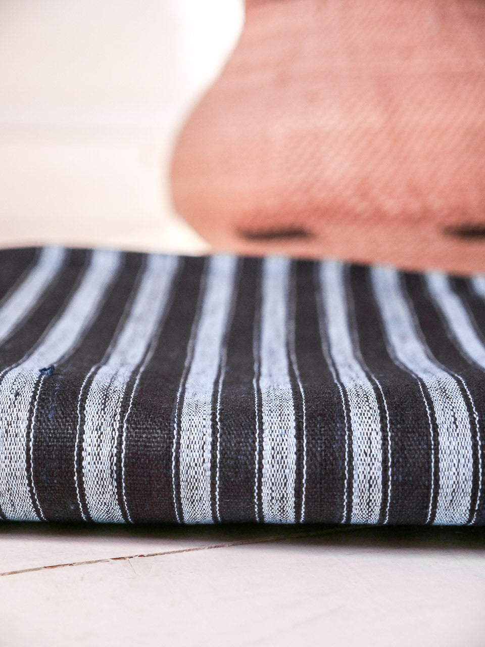 Vintage Yoruba Indigo, Hand Loomed "Long Stripe" Secondary image