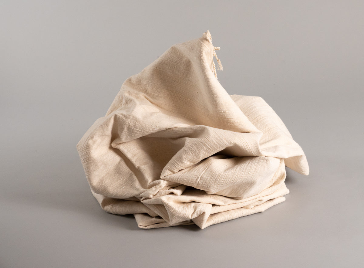 Handloom cotton throw, natural simple Secondary image